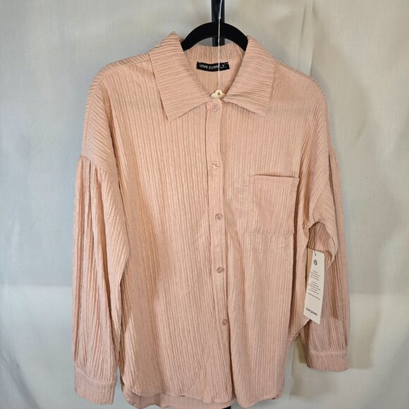 Pink Pearl Long sleeve button down Pantsuit - Picture 4 of 4